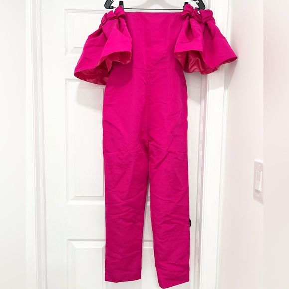 ALEXIA MARIA Dahlia Silk Faille Jumpsuit US6 NWT - Picture 3 of 11